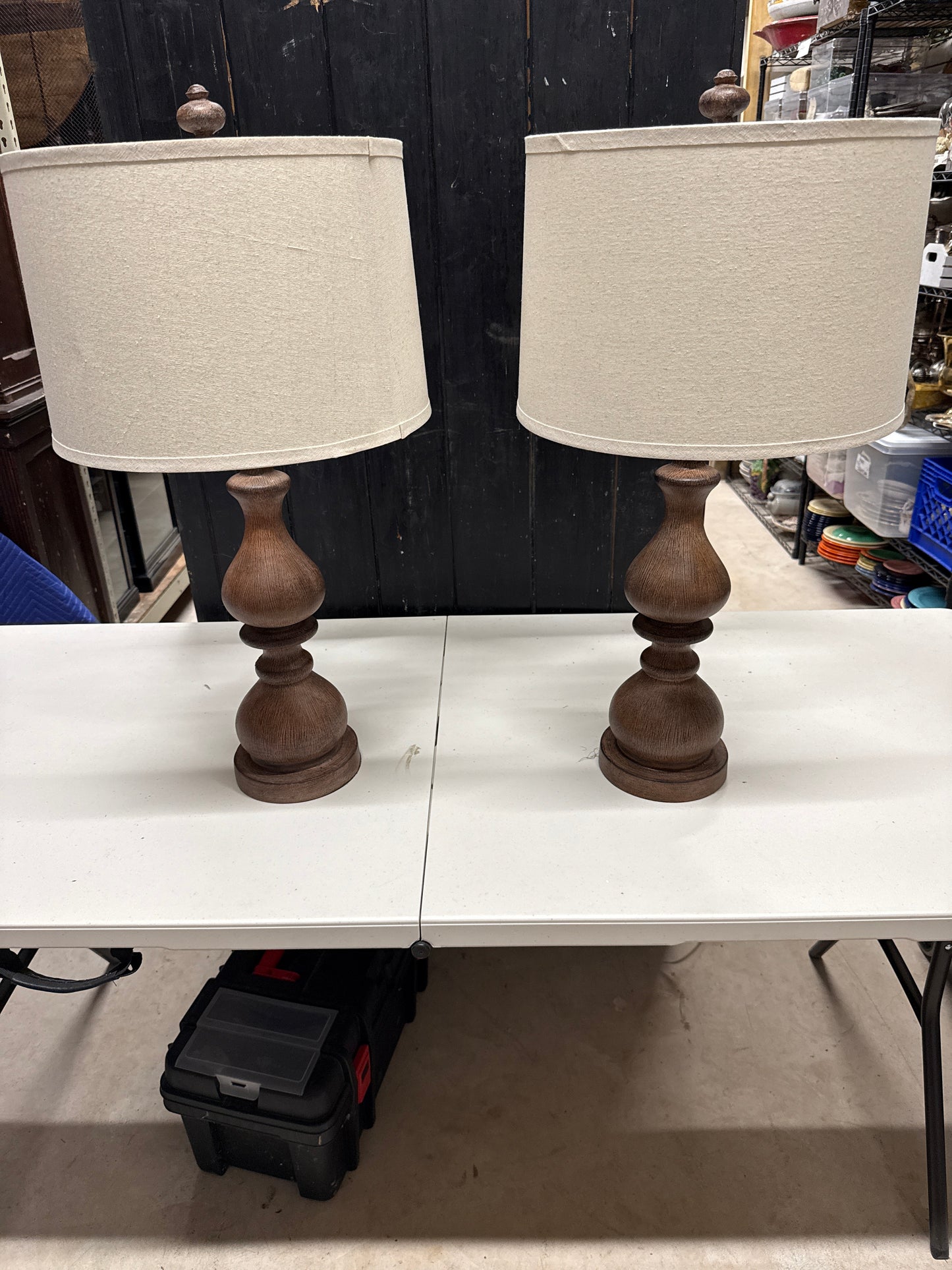 Wood Finial Lamps - New