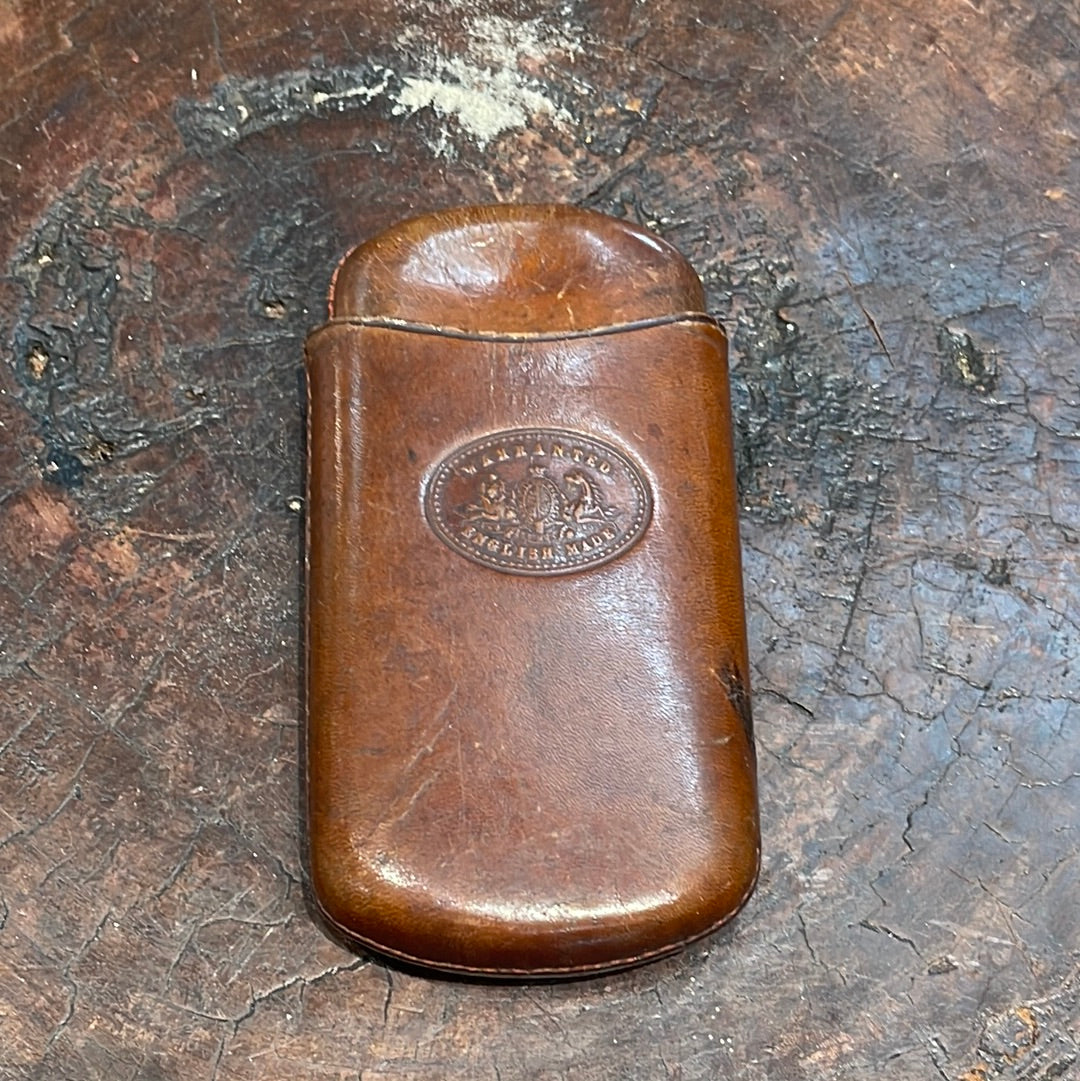 Small Leather Case Embossed with Crest