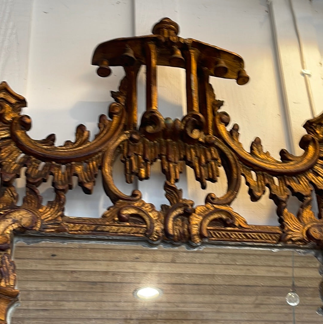 Hand Carved Chippendale Mirror UK 1900