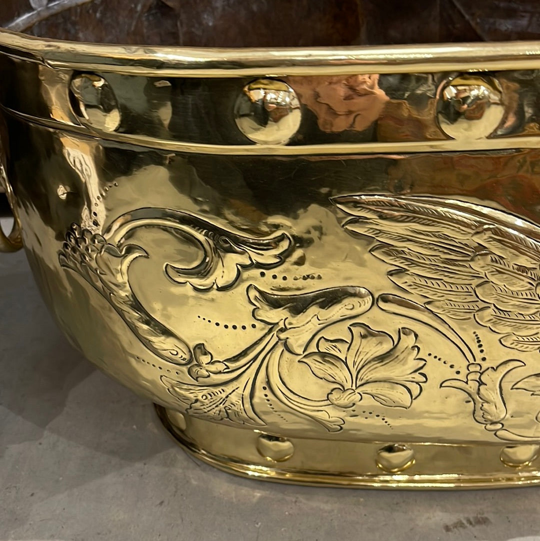 Large Oval Brass Jardiniere 1860