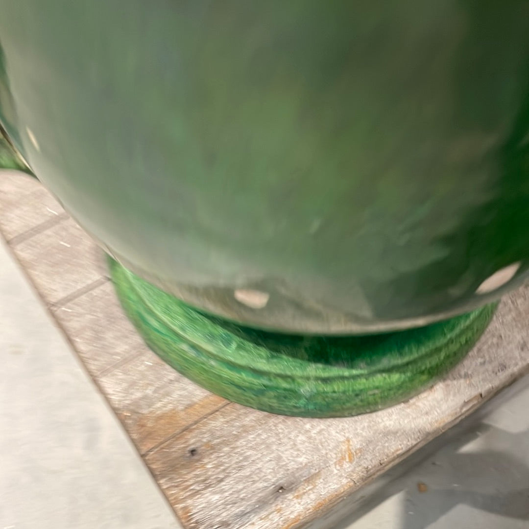 Green Glazed Cache Pot