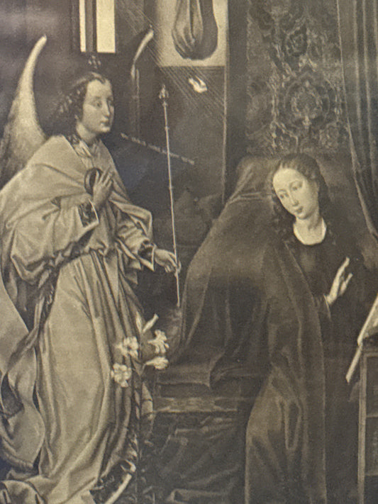 Small Print Left Panel of Saint Columba Altarpiece c 1455 by van der Weyden