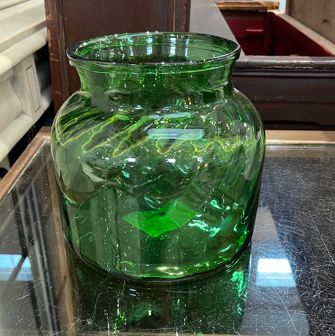 Green Glass Jar