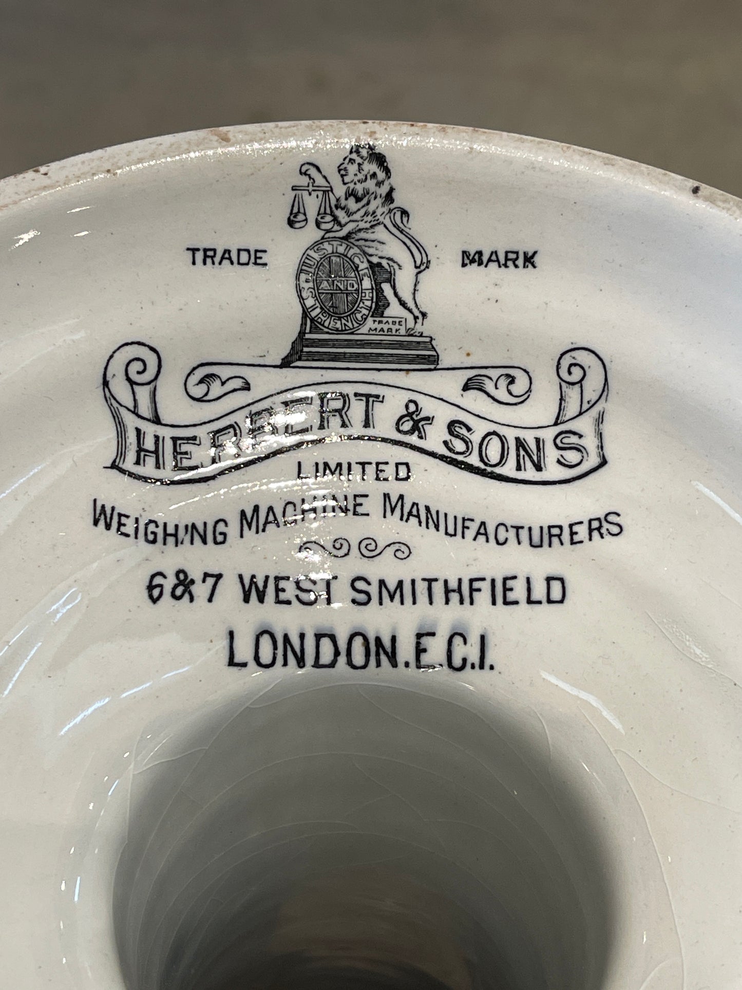 Ironstone Ham Stand Stamped Herbert & Sons Ltd