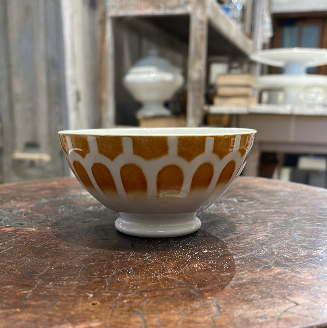 Gold & White Small Cafe au Lait Bowl