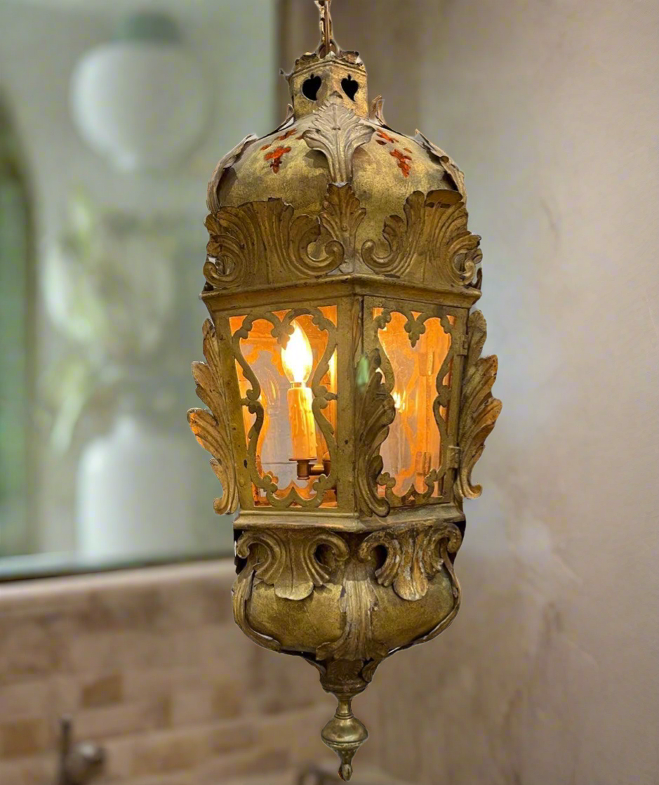 Venetian Gilded Copper Lantern - 18th Century