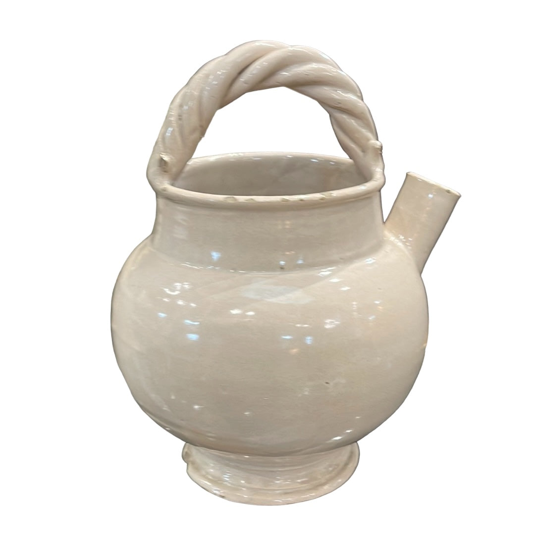 Water Jug from Lombardi Italy Region Circa 1880 Twisted Handle