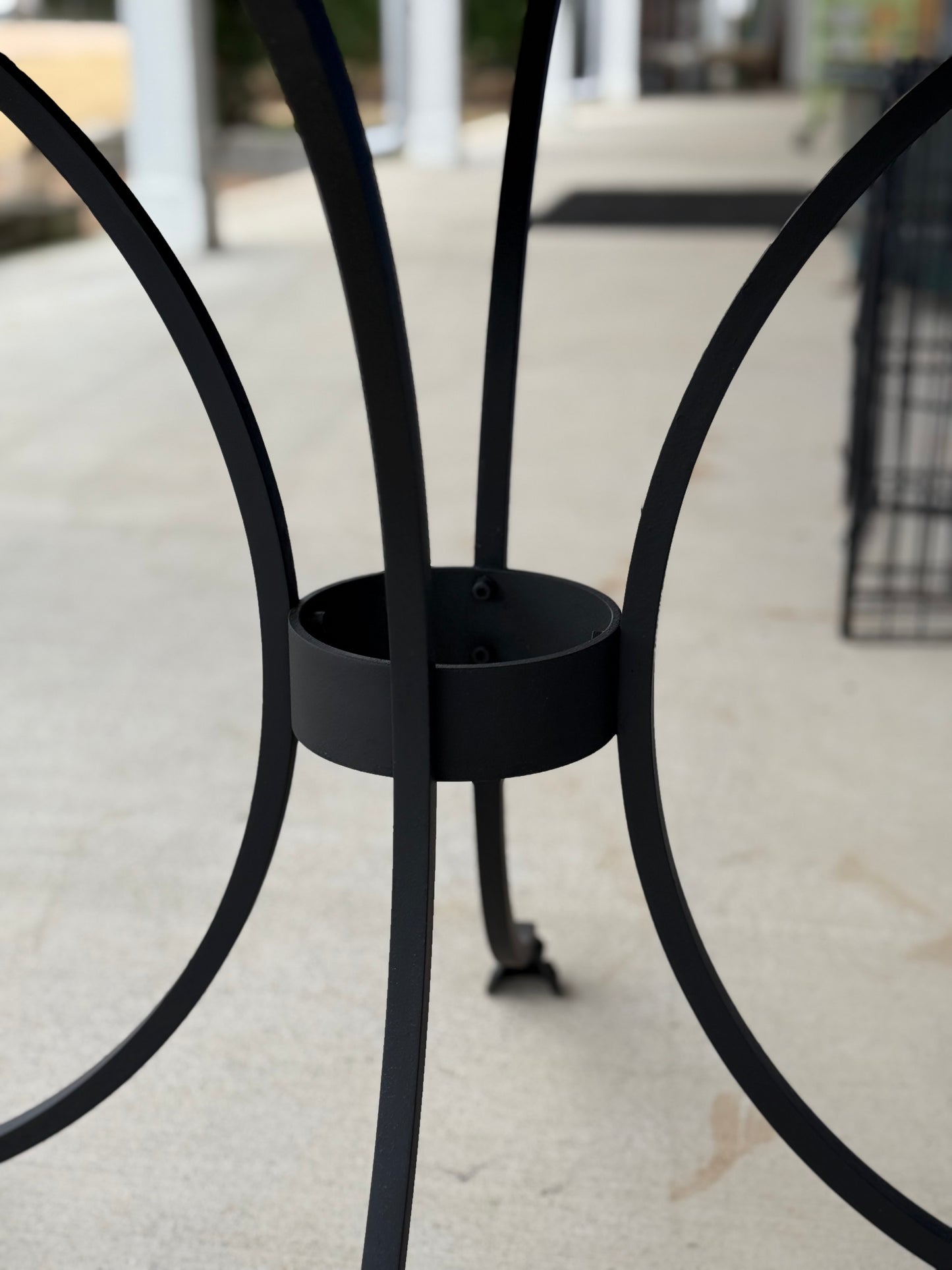 Black Marble Top Table With Hoof Feet