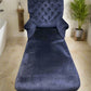 Blue Velvet Chaise Lounge