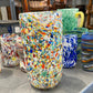 Rainbow Speckles Murano Glass Pitcher