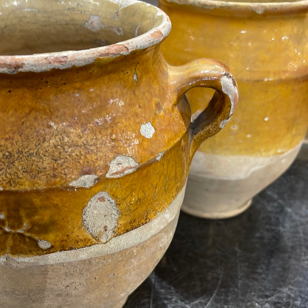 Italian Yellow Confit Pot Circa 1850