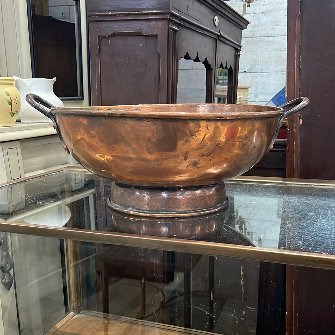 Copper Bowl with Handles