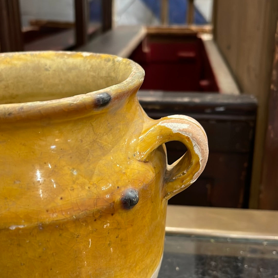 Italian Yellow Confit Pot Circa 1850