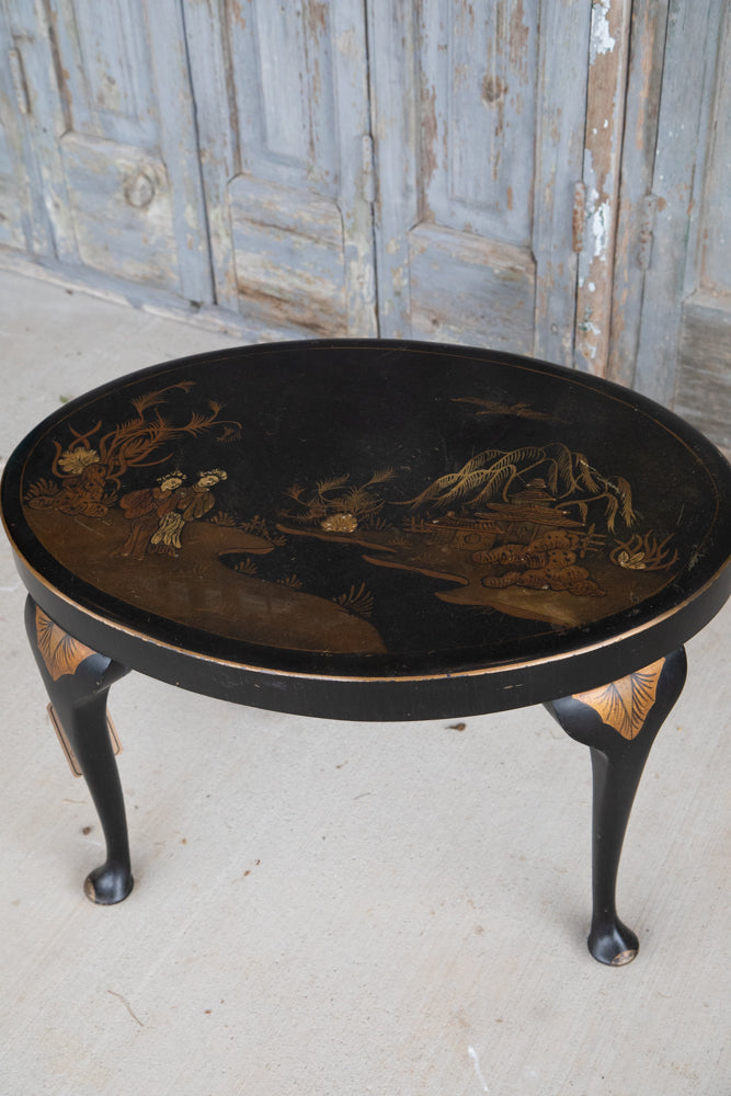 Ebonised Hand Painted Chinoiserie Coffee Table