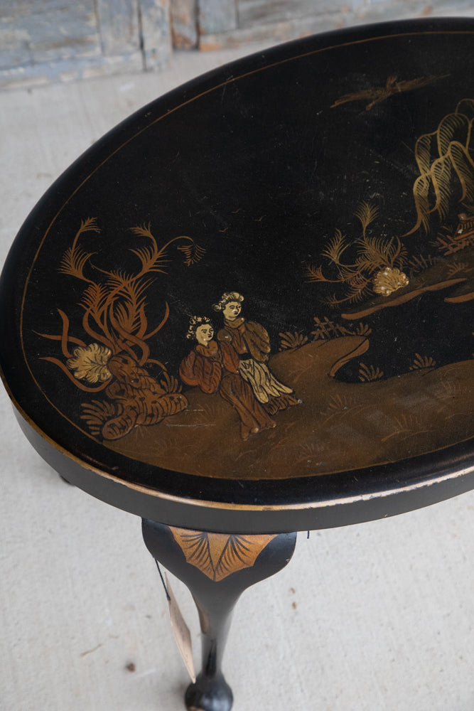 Ebonised Hand Painted Chinoiserie Coffee Table