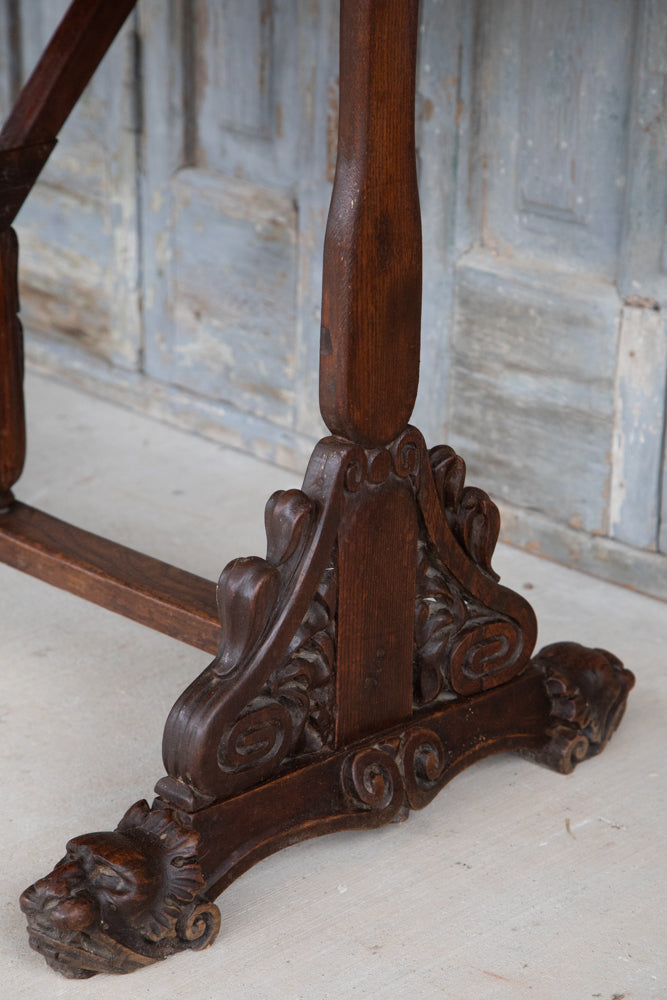 Vendage Table with Carved Detail