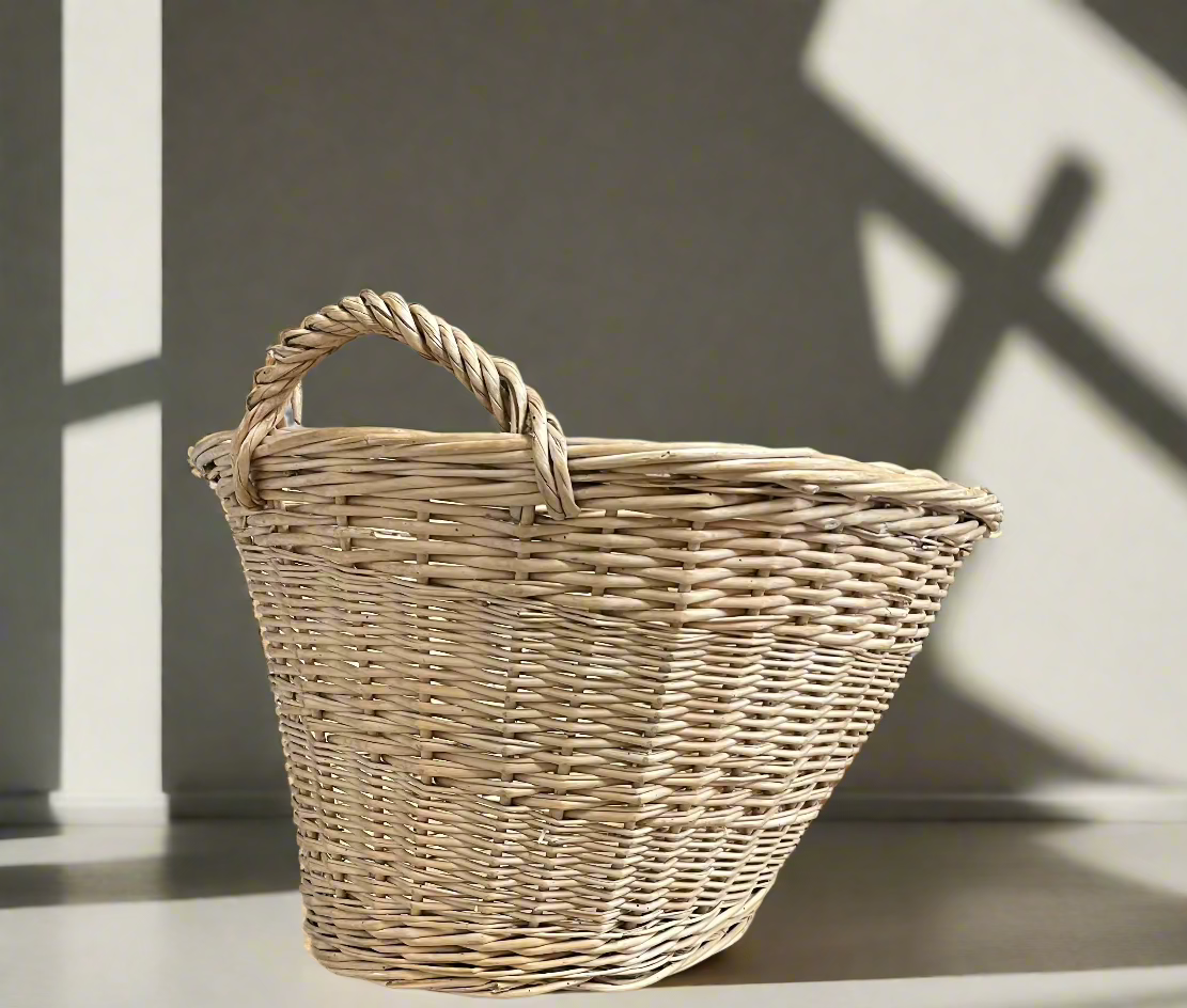 Oval Wicker Laundry Basket