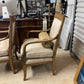 Baker Furniture Empire Style Carved Walnut Chair Circa 1940 Reupholstered