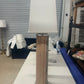 Pink Modern Vintage Lamp in Pink with Crystal Neck and Base with Rubbed Brass Finish