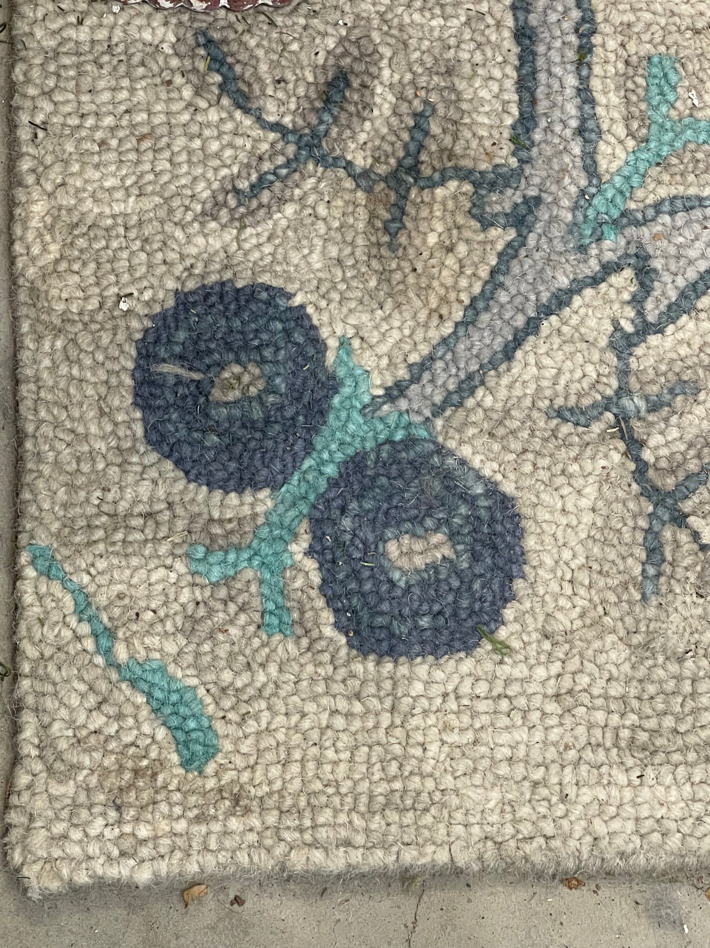 Blue Floral & Vine Brooks Brothers Rug #116