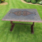 Italian Garden Table with Terrazzo Top and Iron Base