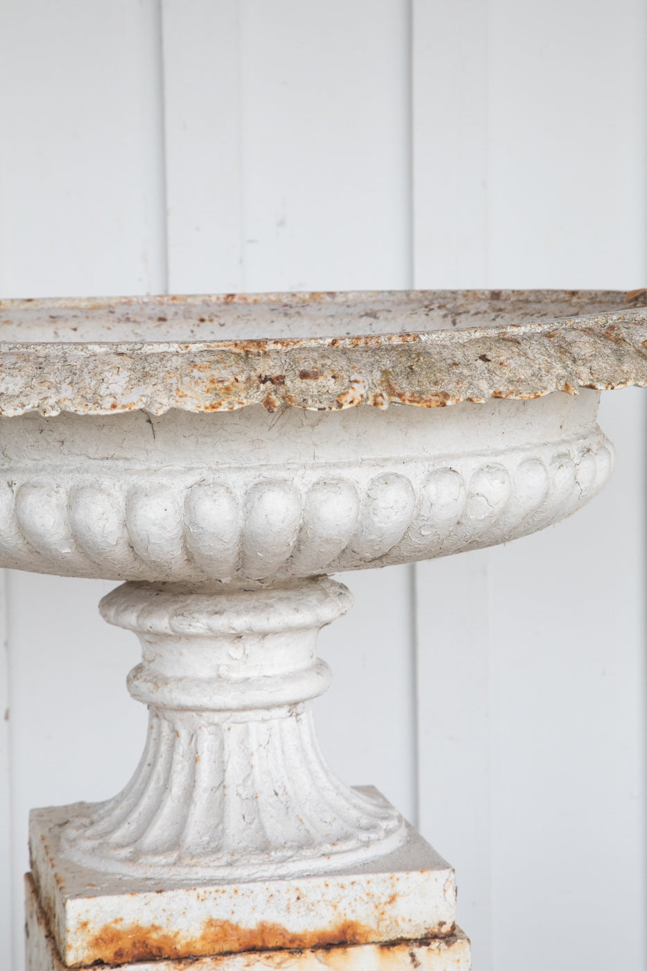 Large Cast Iron Planter on Plinth