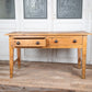 Pine Farmhouse Table with 2 Drawers