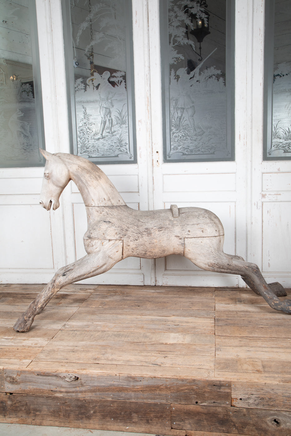 Hardwood Spanish Horse Sculptures Circa 1900