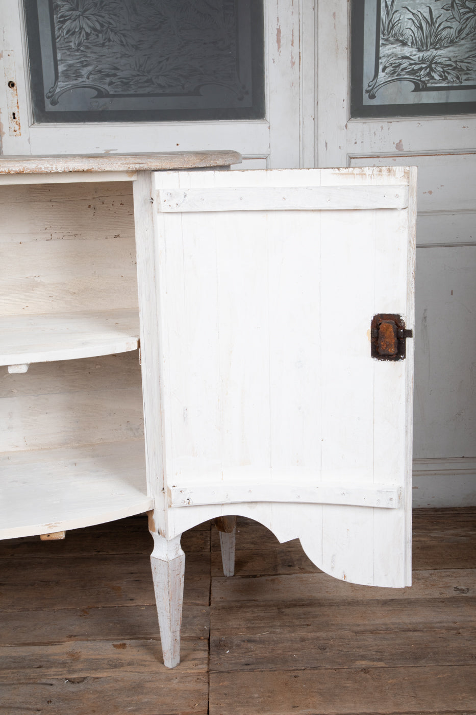 Exquisite Painted Bombe Sideboard