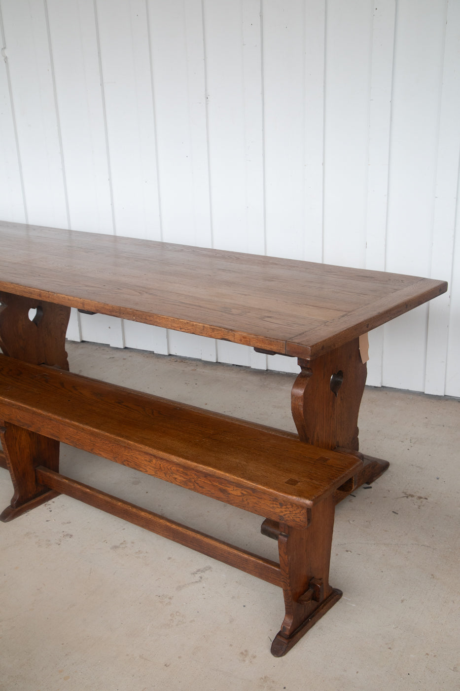 12' Oak Refectory Table with Benches Kings School Canterbury