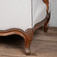 Italian Walnut Framed Upholstered Sofa Loveseat