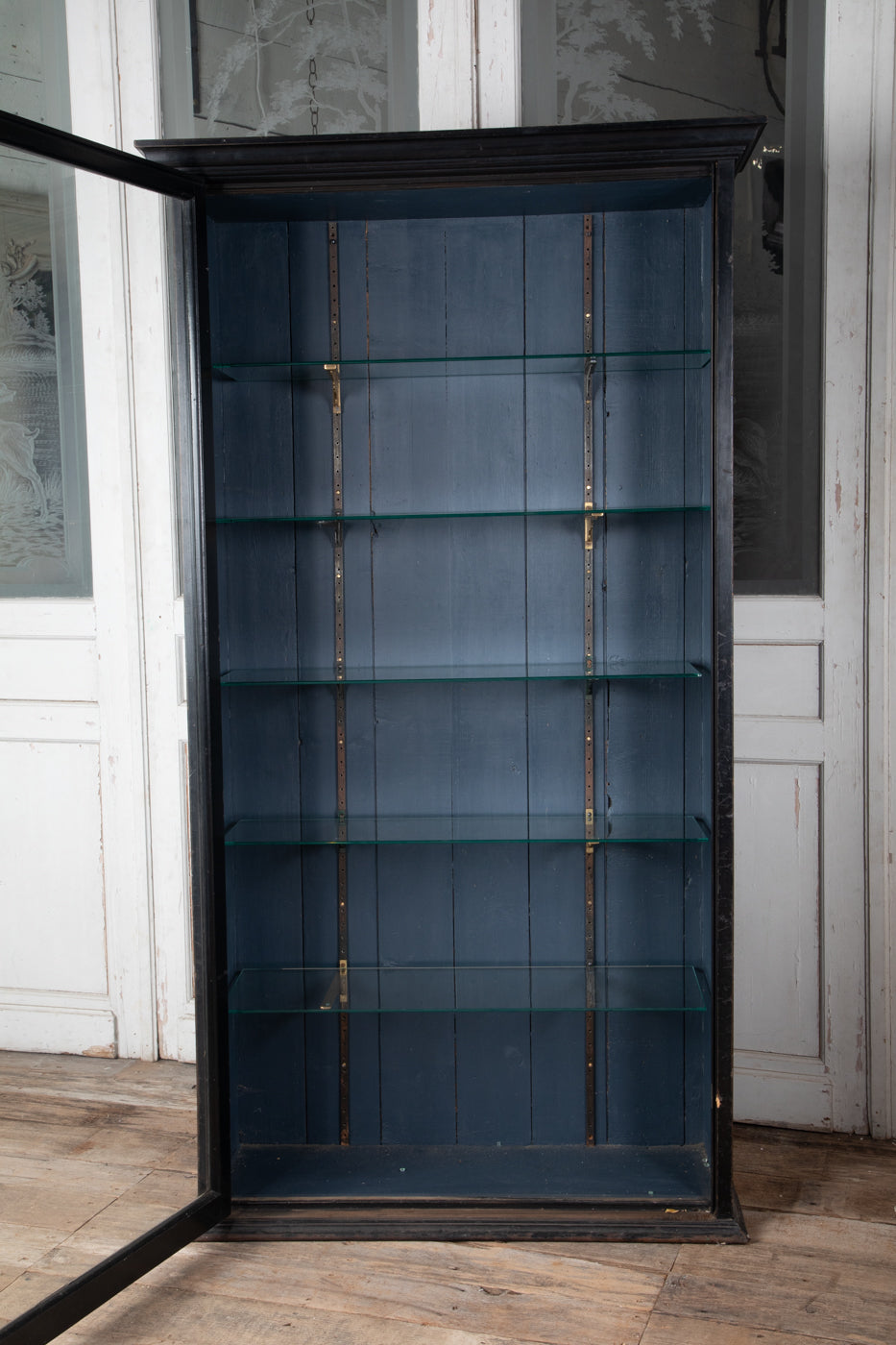 Ebonised Display Shop Cabinet