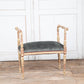 Louis XVI Original Painted Upholstered Stool with Raised Ends