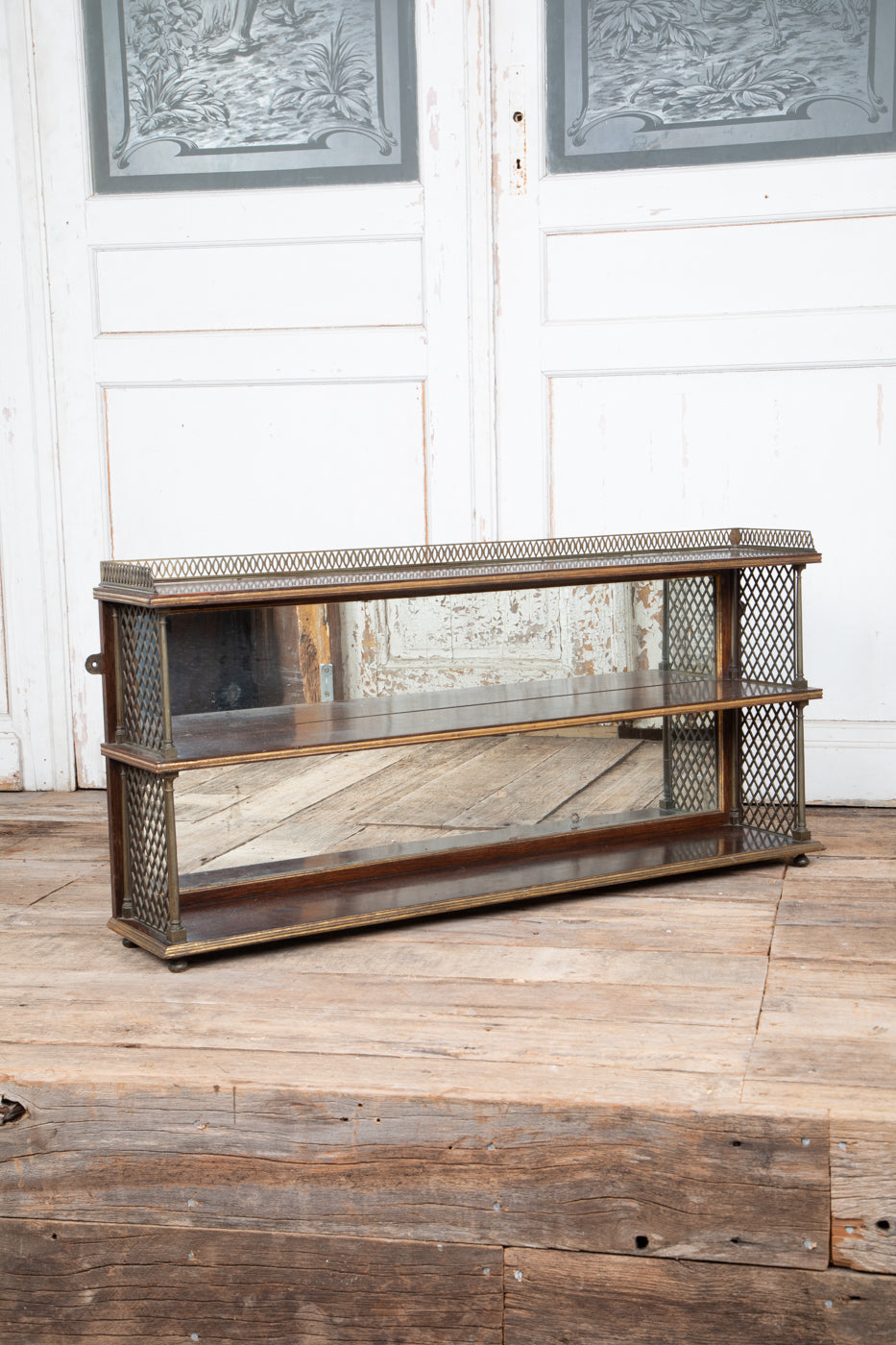 Brass and Wood Shelf