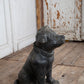 Black Concrete Bull Terrier Garden Statuary