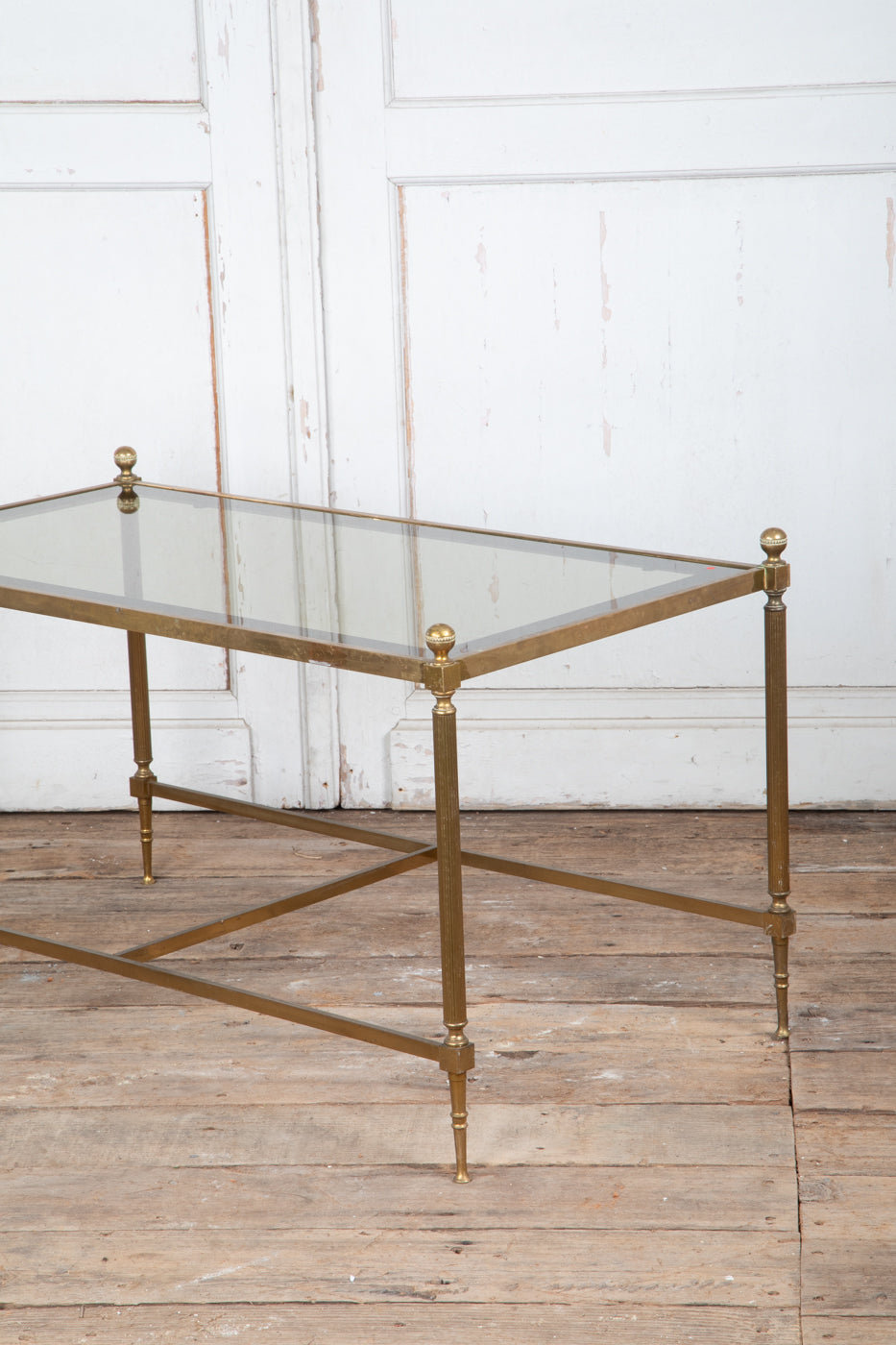 Brass and Glass Cocktail Table