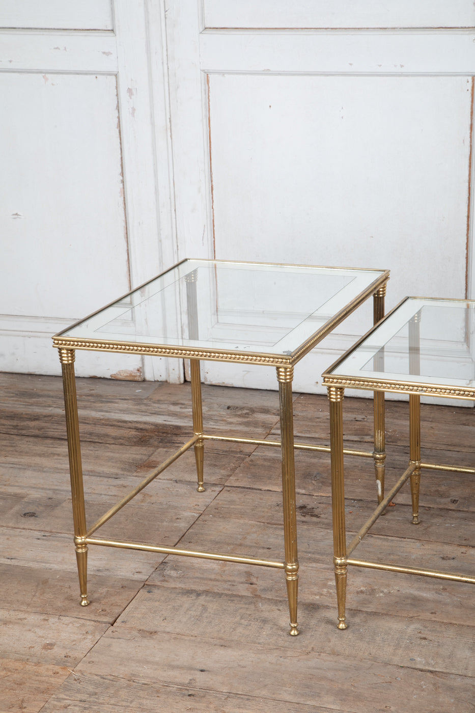 Glass Nesting Tables Set of 3