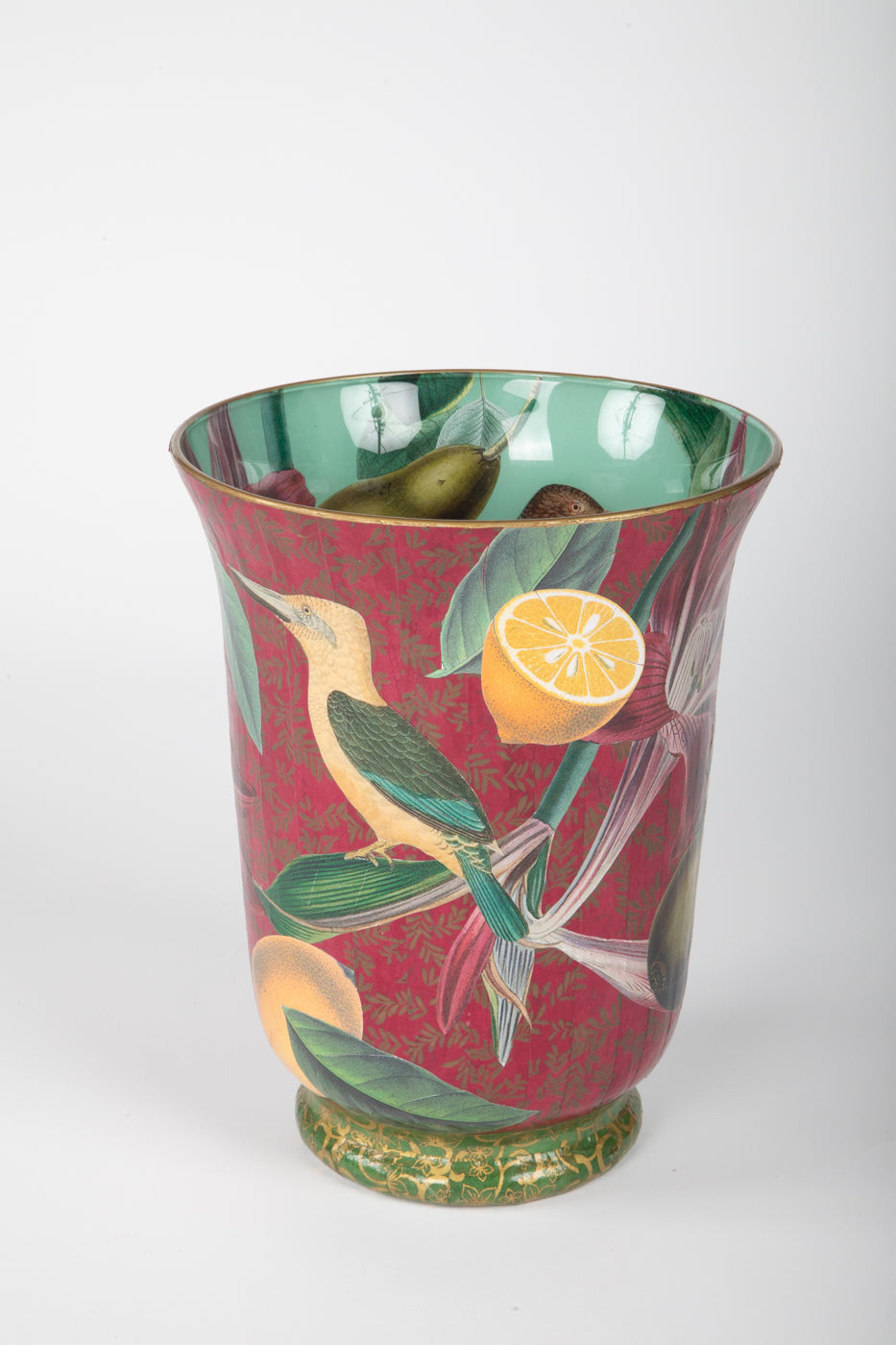 Alex Stewart Carter Bird and Fruit Vase