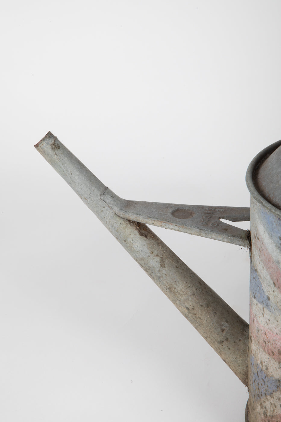 Vintage Galvanized Watering Can with British Flag