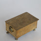 Brass Box - Hinged Lid and Detailed Carvings Lion with Ring Through Mouth on Each Side