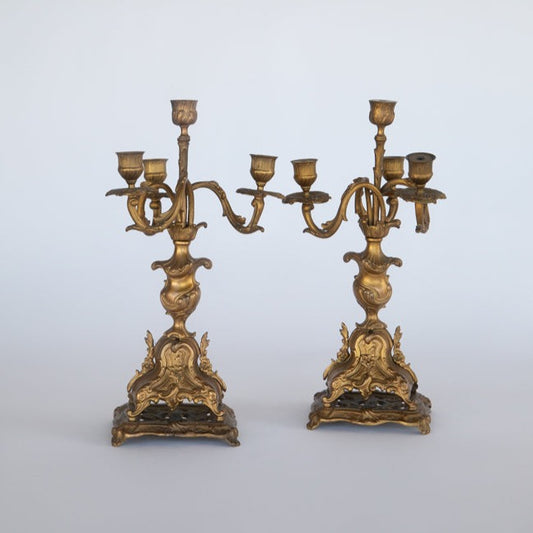 Brass Candelabra Set of 2