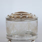 Glass and Silver Biscuit Box with Queen Victoria Stamp