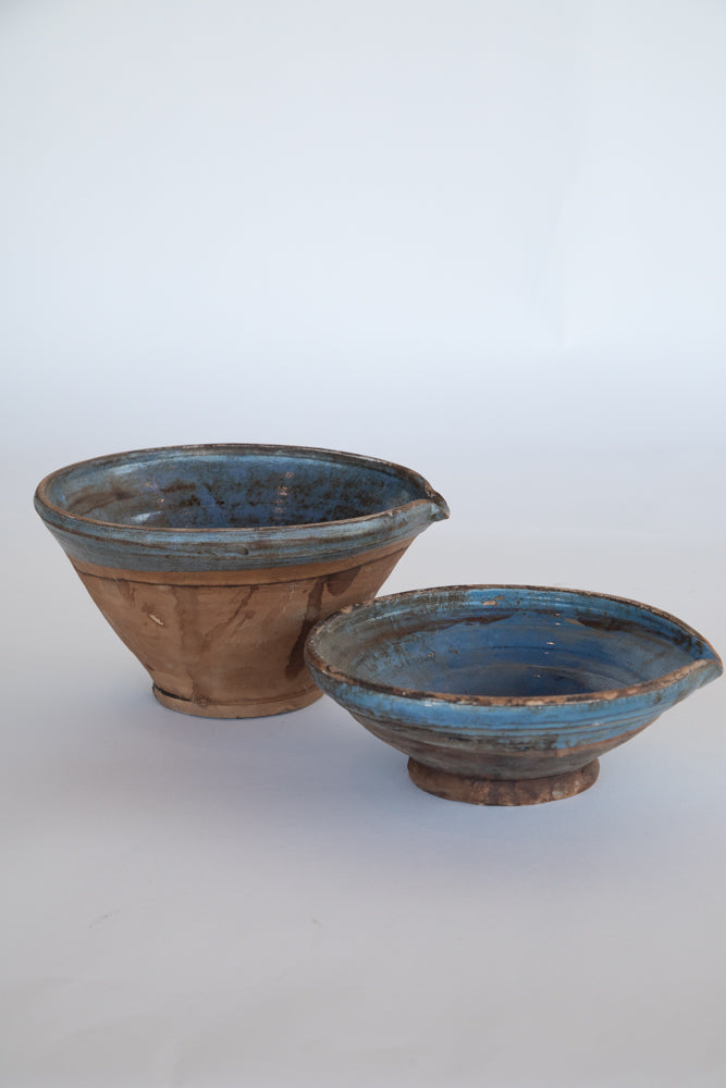 Large Blue Pottery Bowl