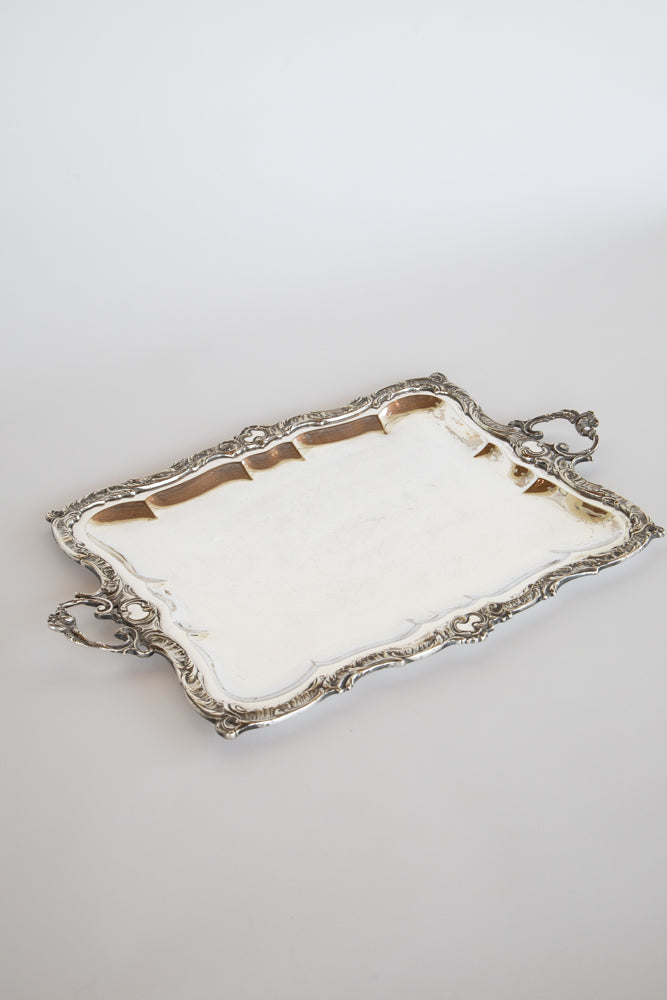 Shaped Gallery Tray UK 1890 Silver Plated