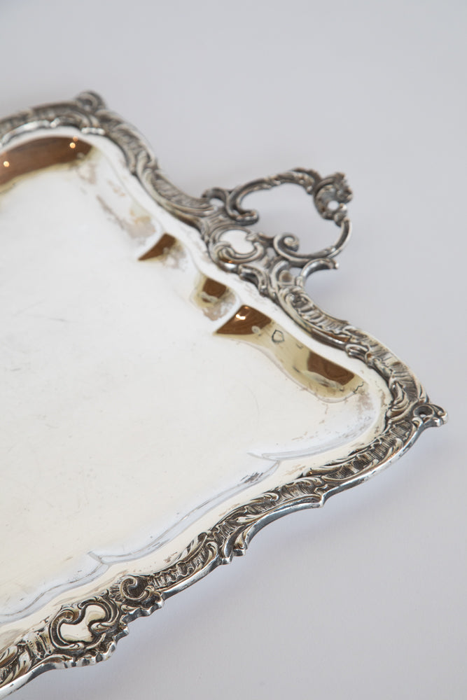 Shaped Gallery Tray UK 1890 Silver Plated