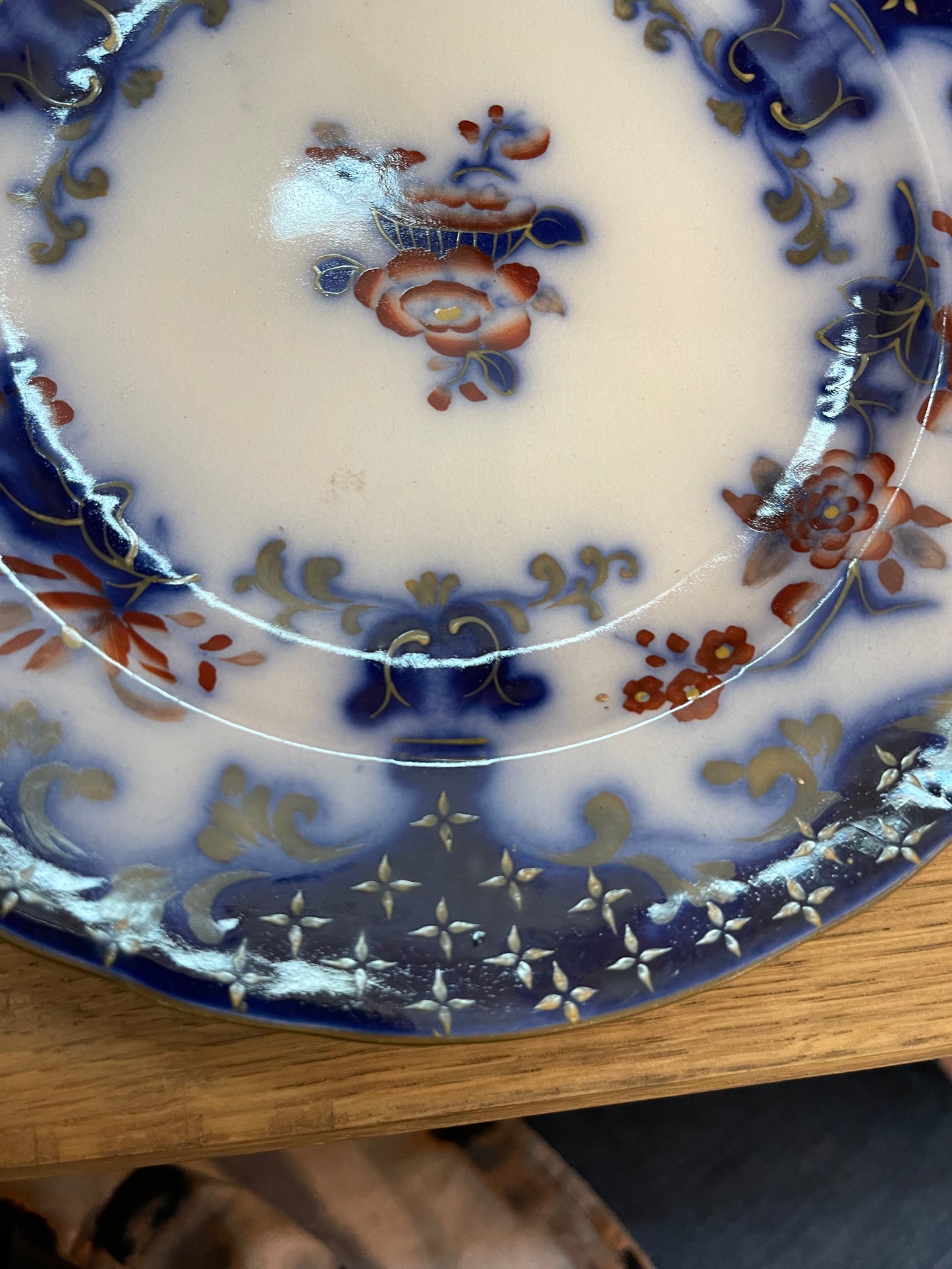 Early Minton B+B New Stone Salad Plates Circa 1820