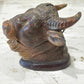 Bronze Bull Ink Pot. - The White Barn Antiques