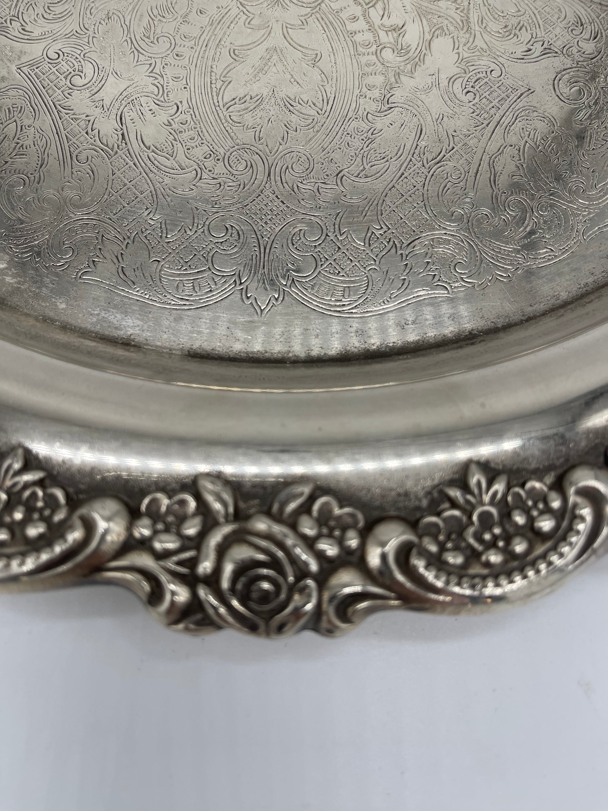 Early 20th Century Silver Plated Tray With Handles - The White Barn Antiques