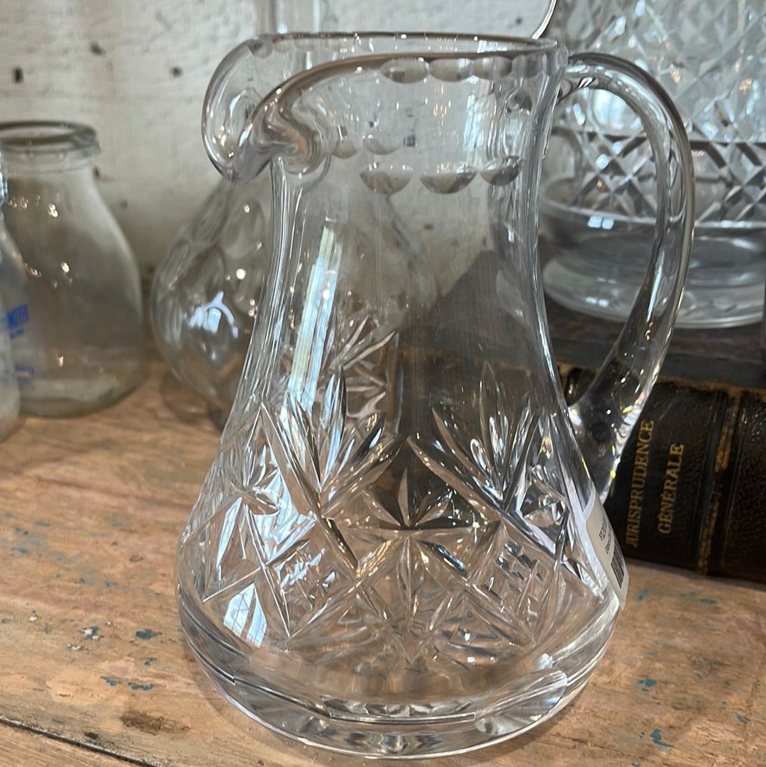 Glass Cut Jug - The White Barn Antiques