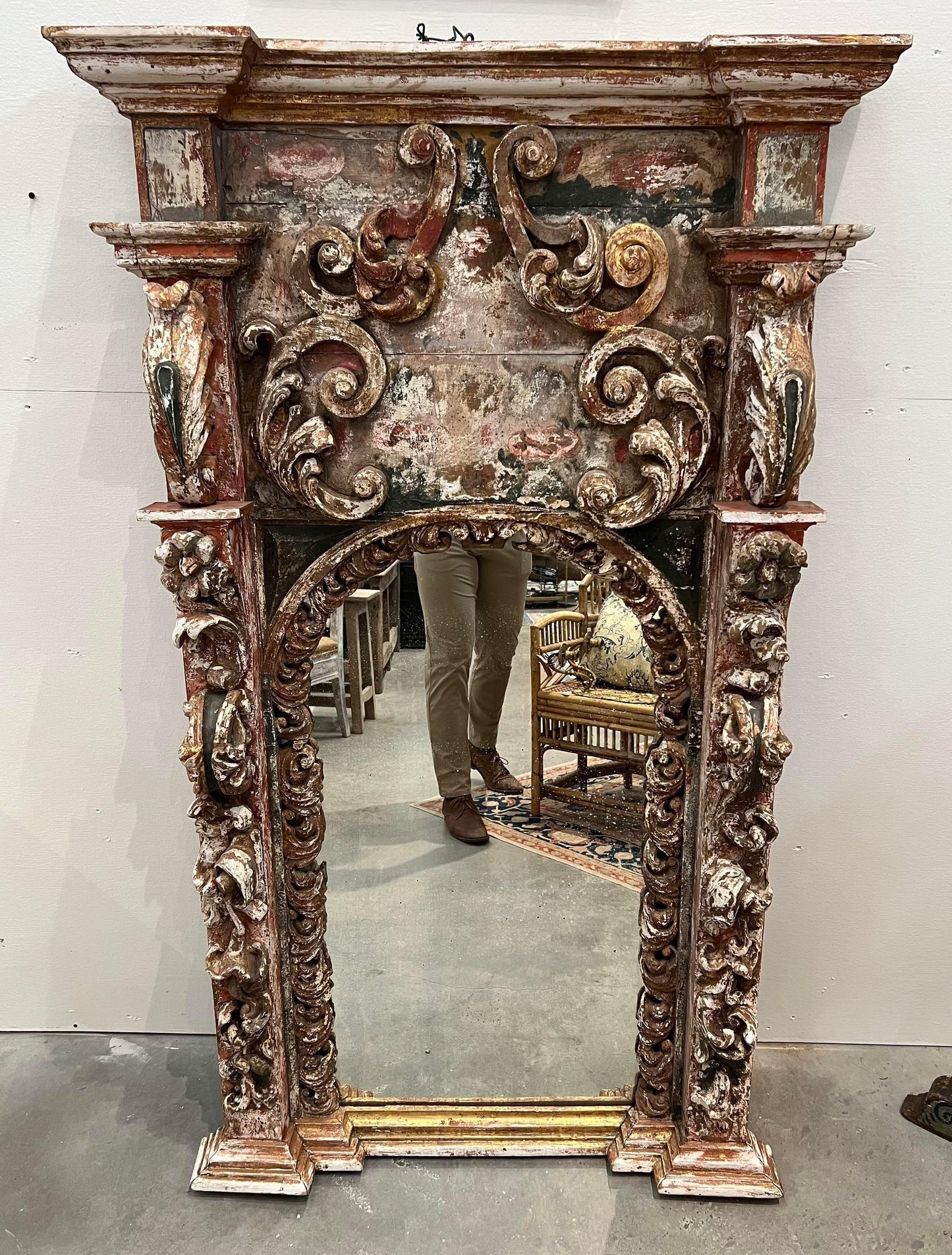 Italian Baroque Mirror - The White Barn Antiques